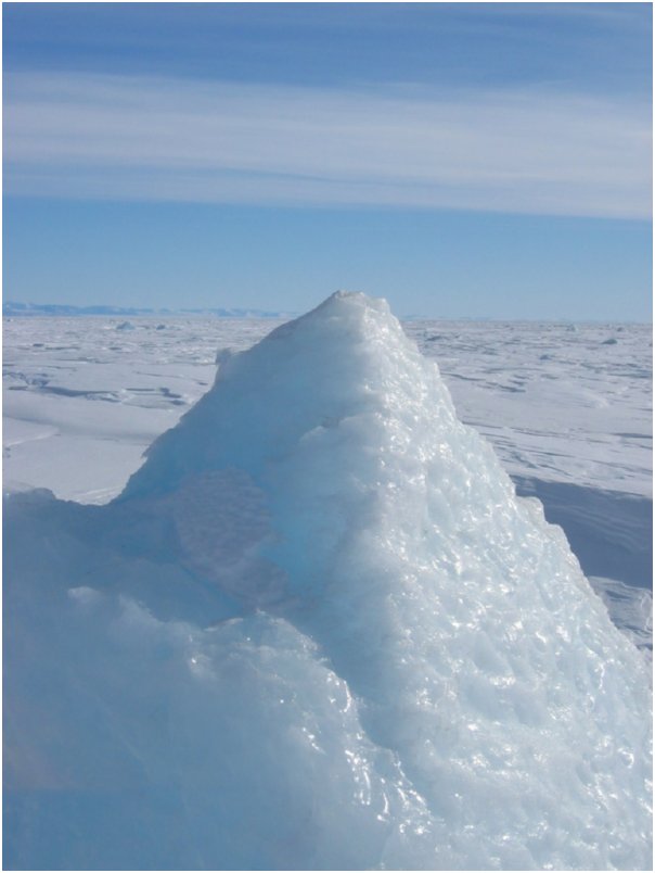 glowing ice block